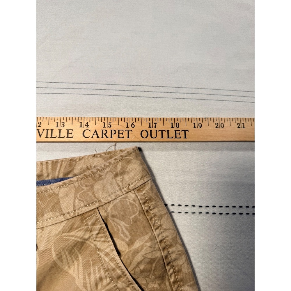 Aeropostale Mens Tan Khaki Tropical Hibiscus Floral Chino Shorts Size 32 - Picture 5 of 7